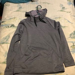 NIKE GREY DRI-FIT HOODIE